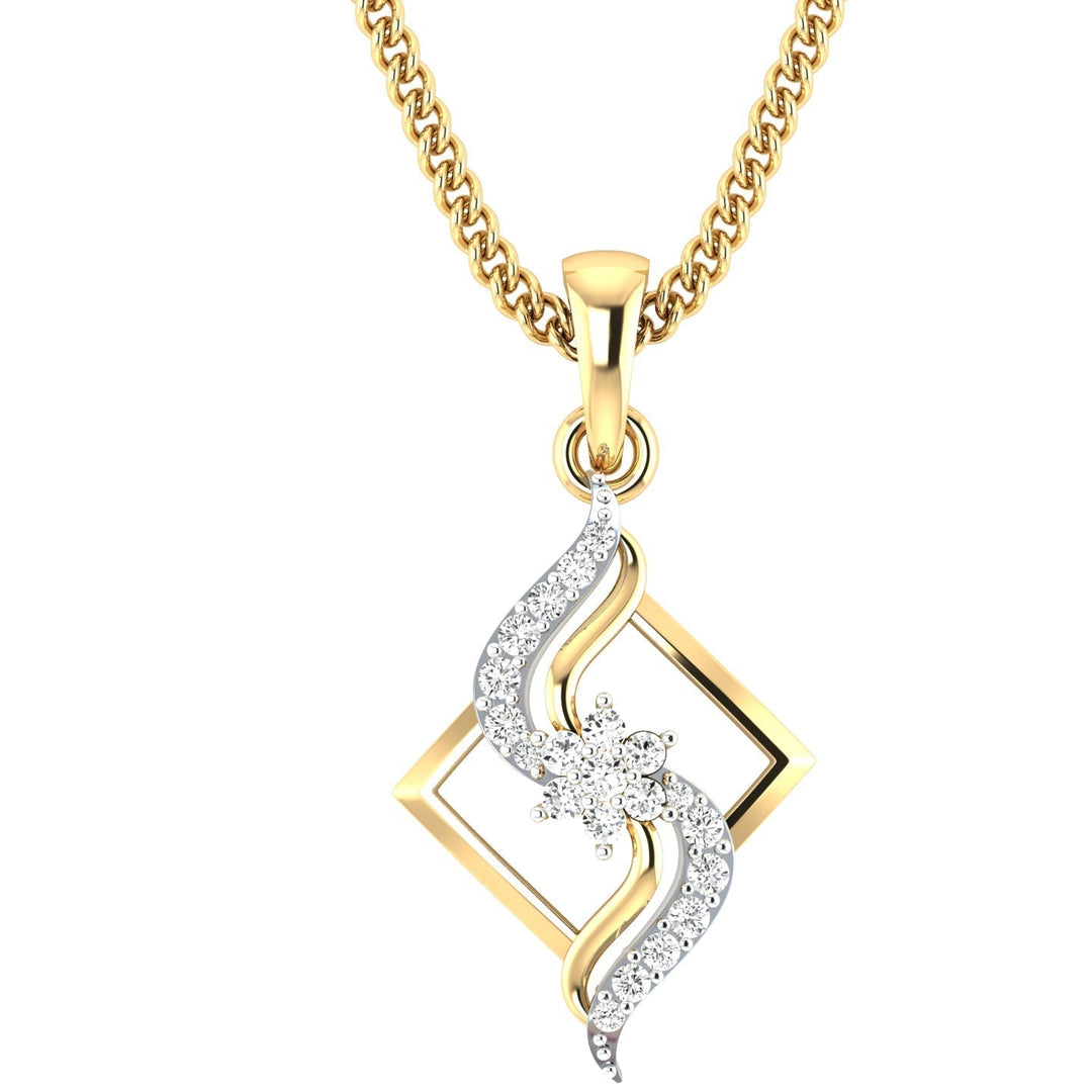 Diamond By Tilesh Celeste Bloom Pendant – Where Geometry Dances with Grace - Suspire