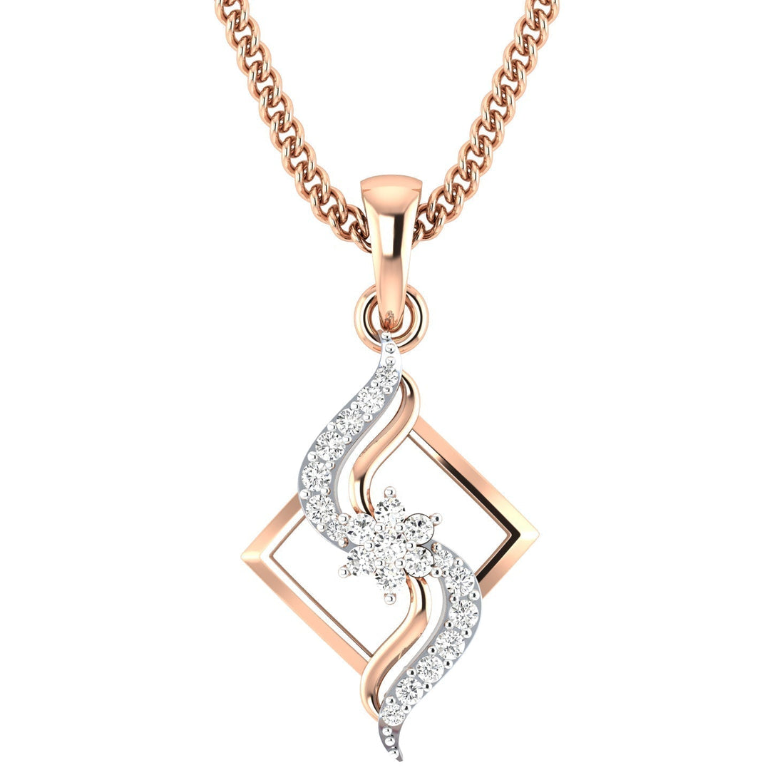 Diamond By Tilesh Celeste Bloom Pendant – Where Geometry Dances with Grace - Suspire