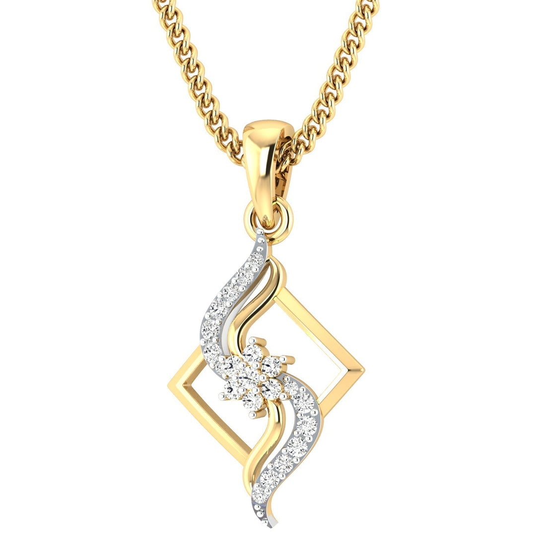 Diamond By Tilesh Celeste Bloom Pendant – Where Geometry Dances with Grace - Suspire