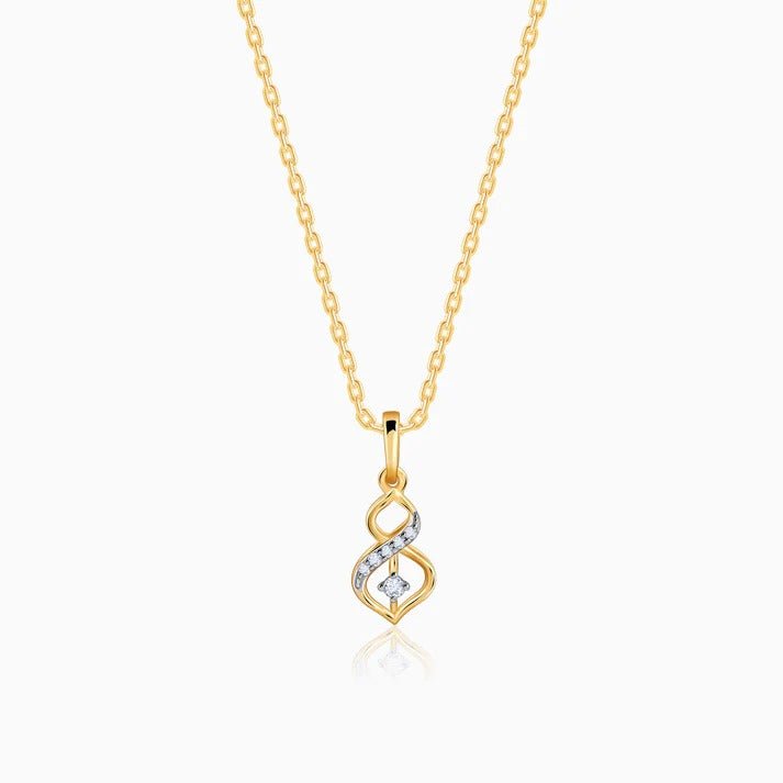 Diamond By Tilesh Celestia Twist Pendant – Where Grace Meets Infinity - Suspire