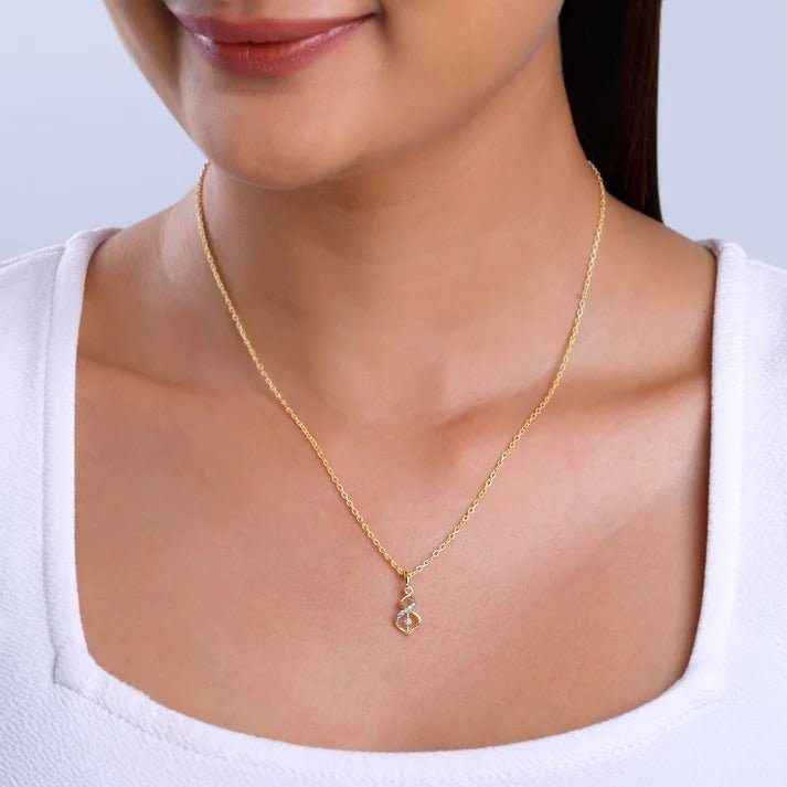 Diamond By Tilesh Celestia Twist Pendant – Where Grace Meets Infinity - Suspire