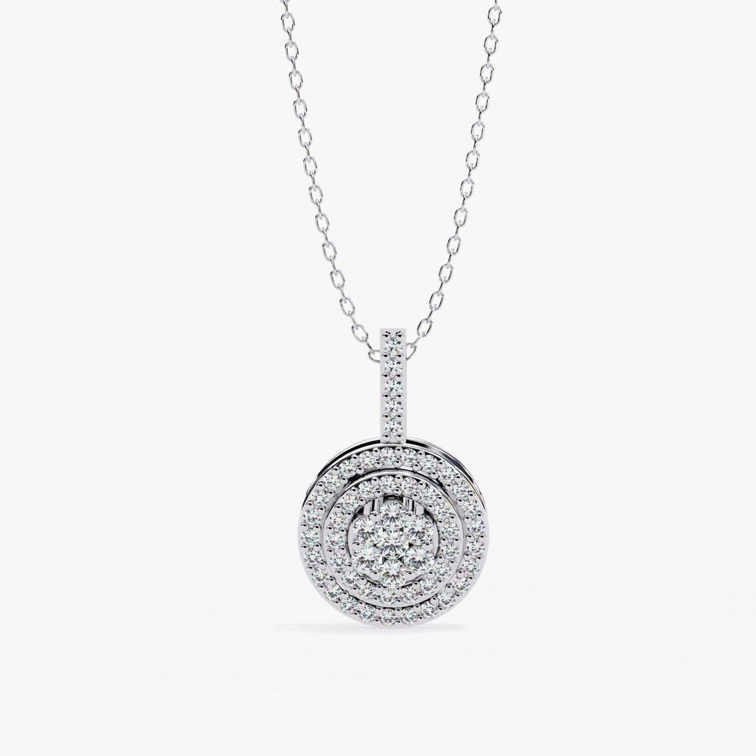 Diamond By Tilesh Celestial Halo Pendant – Illuminate Your Inner Glow - Suspire