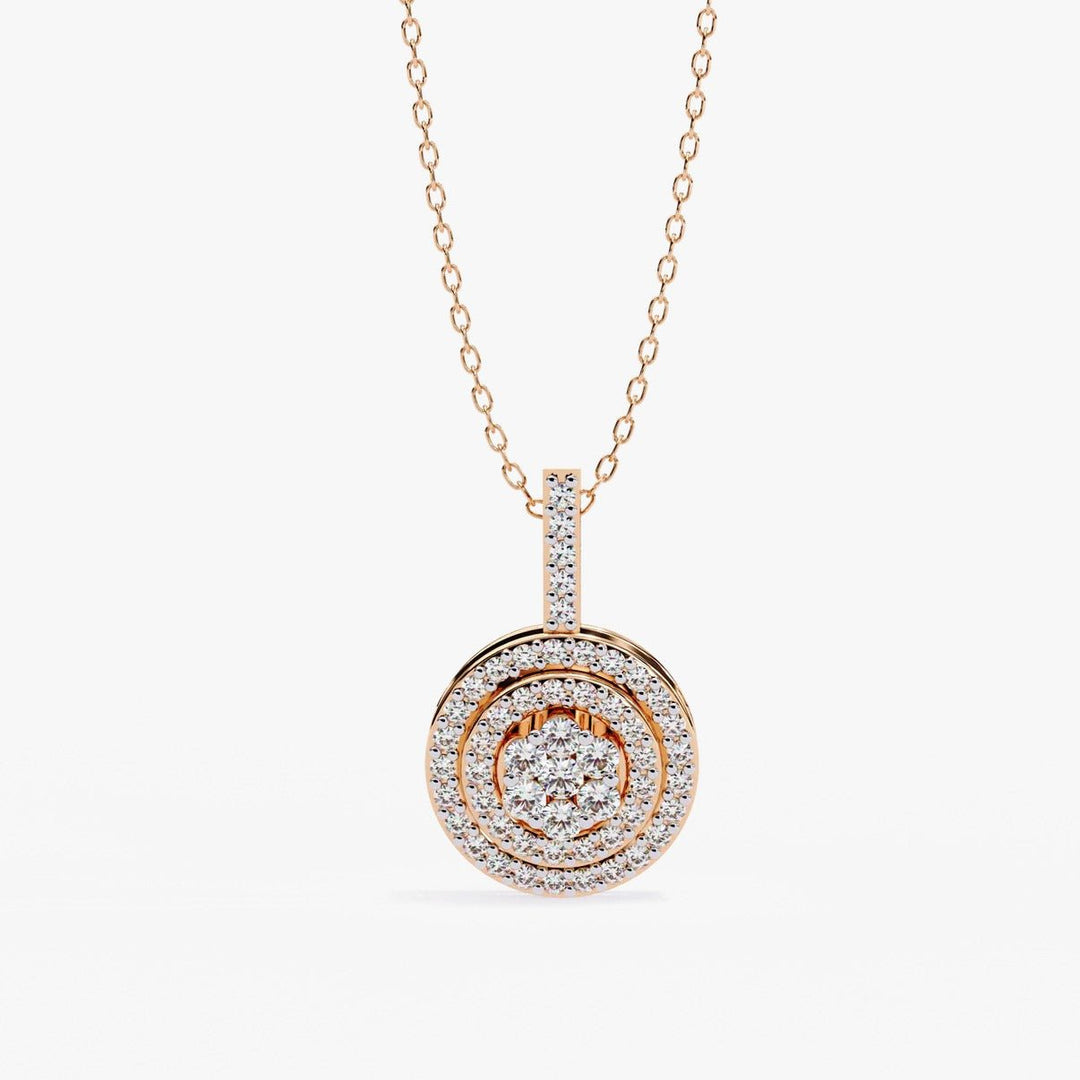 Diamond By Tilesh Celestial Halo Pendant – Illuminate Your Inner Glow - Suspire