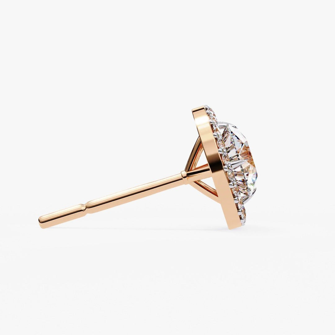 Diamond By Tilesh Celestial Halo Stud Earrings – Classic Grace with a Brilliant Twist - Suspire