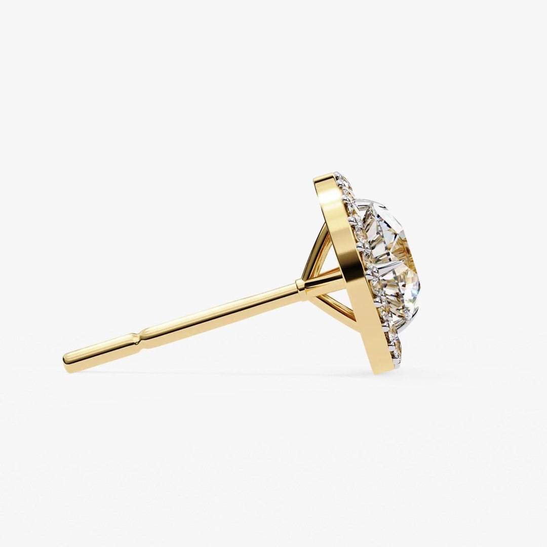 Diamond By Tilesh Celestial Halo Stud Earrings – Classic Grace with a Brilliant Twist - Suspire