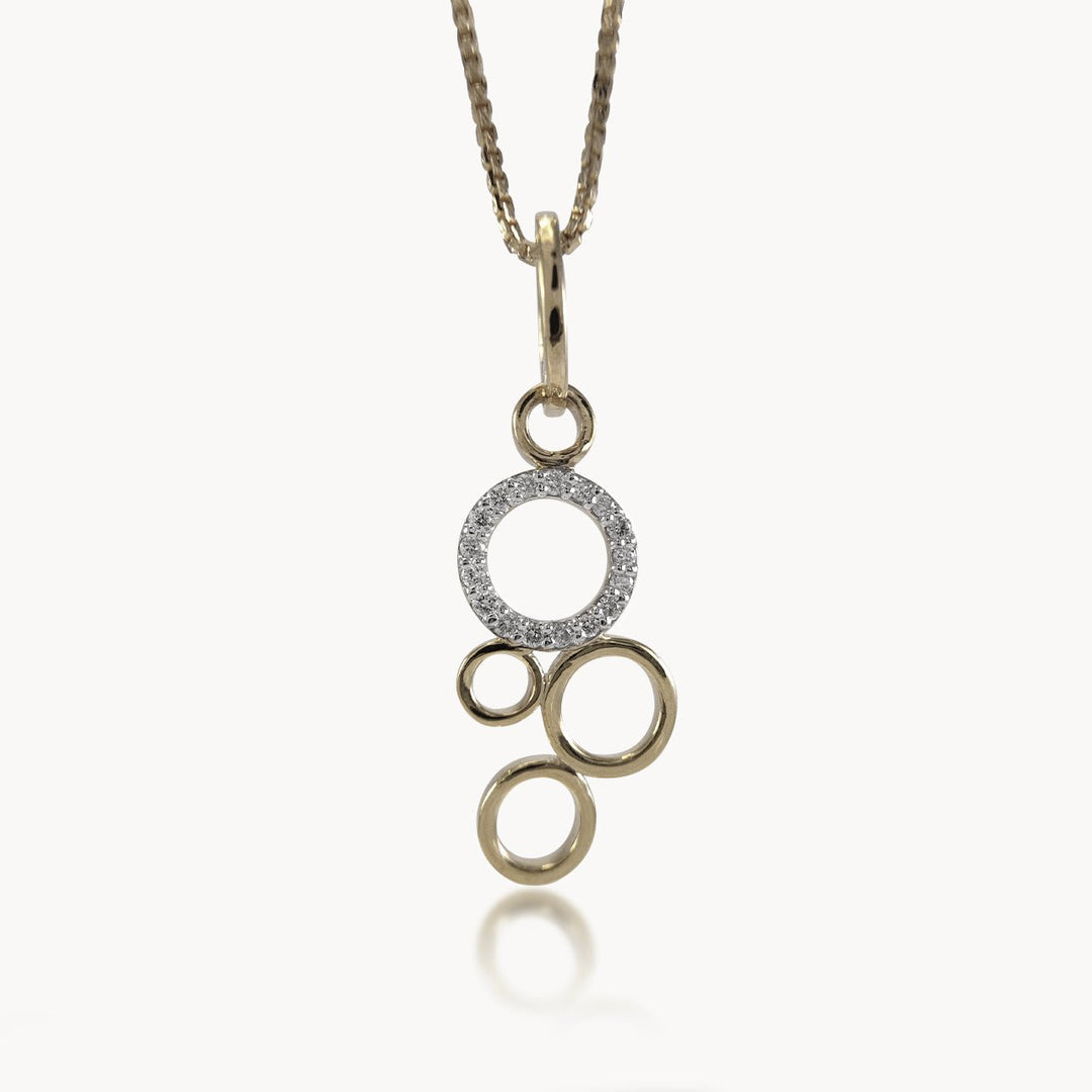 Diamond By Tilesh Celestial Orbit Diamond Pendant – A Modern Cosmic Statement - Suspire