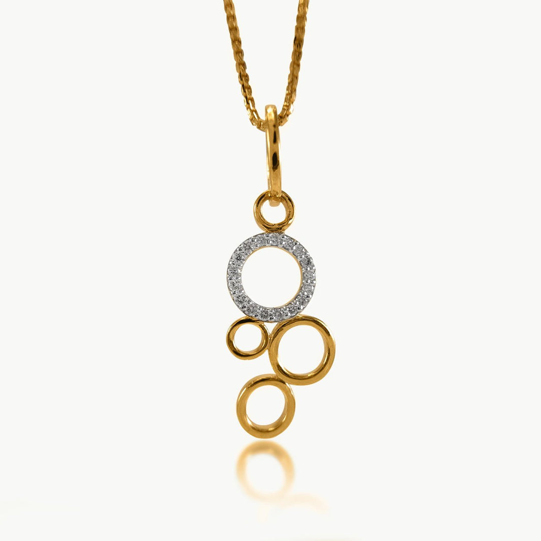 Diamond By Tilesh Celestial Orbit Diamond Pendant – A Modern Cosmic Statement - Suspire