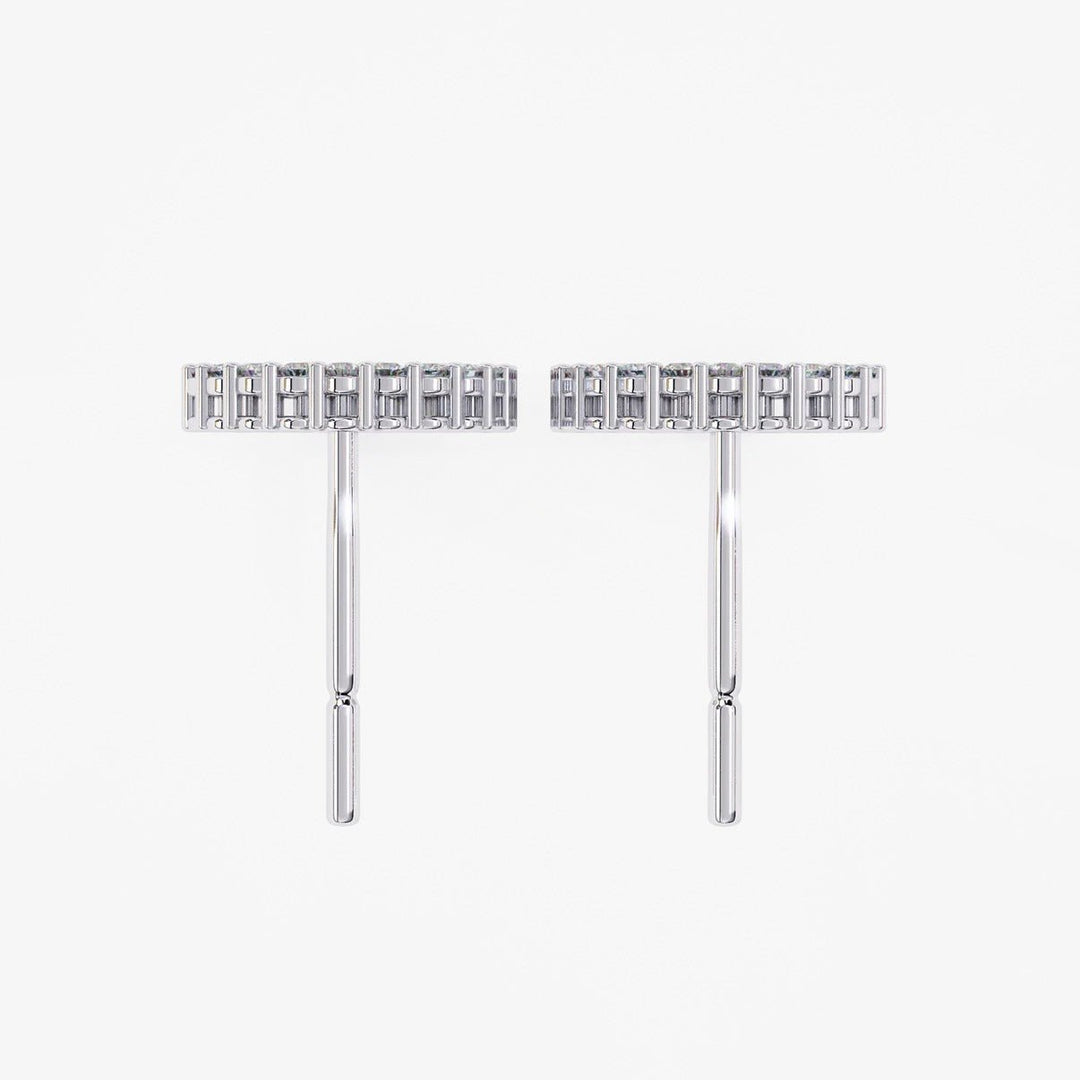 Diamond By Tilesh Classic Round Diamond Hoop Studs – Timeless Elegance in Every Curve - Suspire