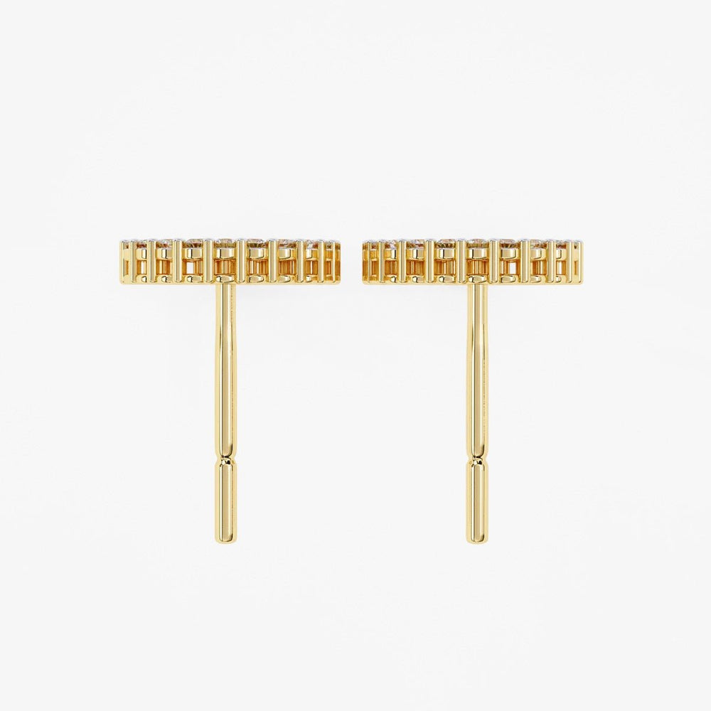 Diamond By Tilesh Classic Round Diamond Hoop Studs – Timeless Elegance in Every Curve