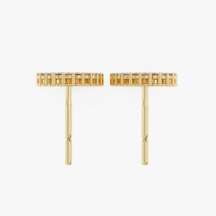 Diamond By Tilesh Classic Round Diamond Hoop Studs – Timeless Elegance in Every Curve - Suspire