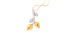 Diamond By Tilesh Leaf Diamond Pendant – Nature’s Elegance in a Modern Frame