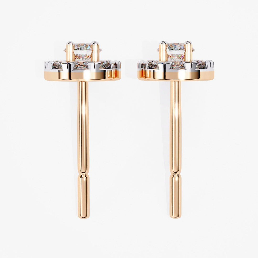 Diamond By Tilesh Regal Cluster Stud Earrings – Timeless Beauty, Crowned in Brilliance - Suspire