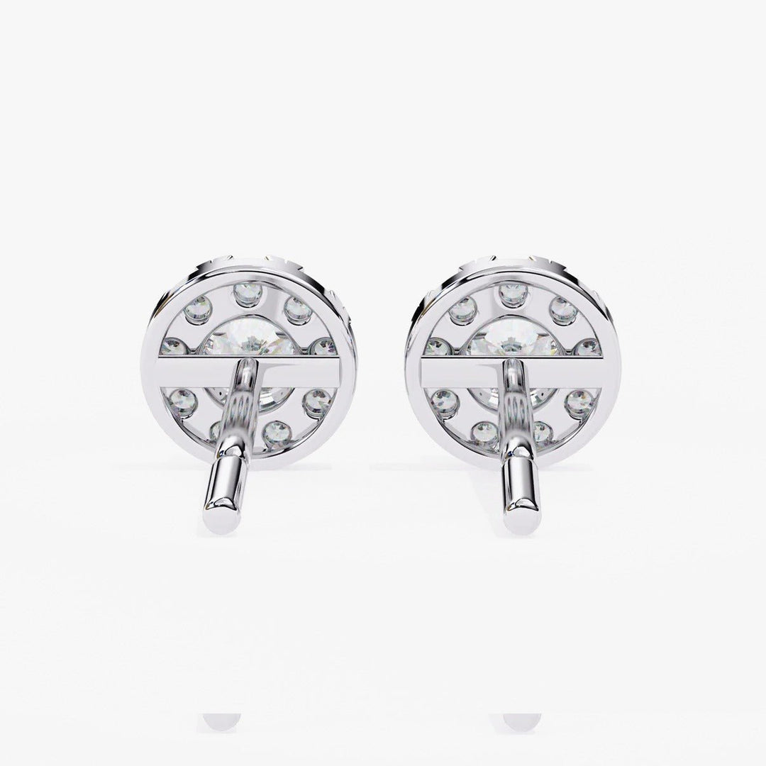 Diamond By Tilesh Regal Cluster Stud Earrings – Timeless Beauty, Crowned in Brilliance - Suspire