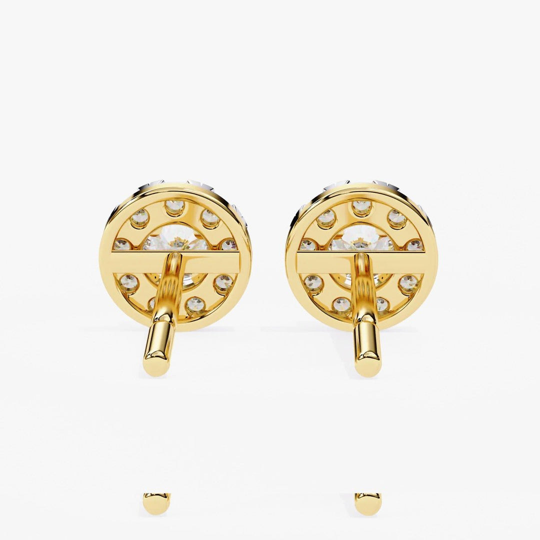Diamond By Tilesh Regal Cluster Stud Earrings – Timeless Beauty, Crowned in Brilliance - Suspire