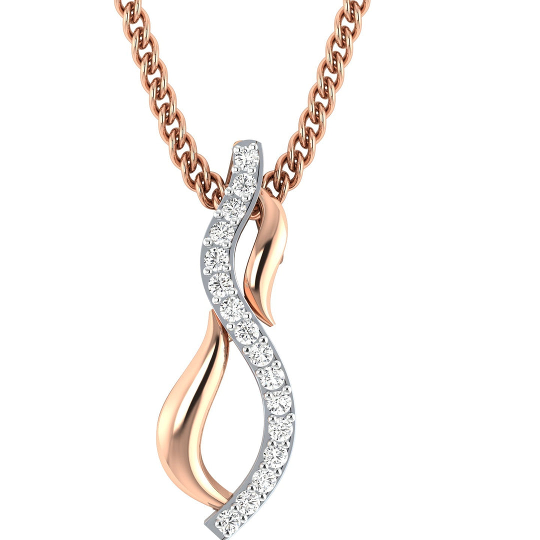 Diamond By Tilesh Rosé Cascade Pendant – Where Elegance Flows - Suspire