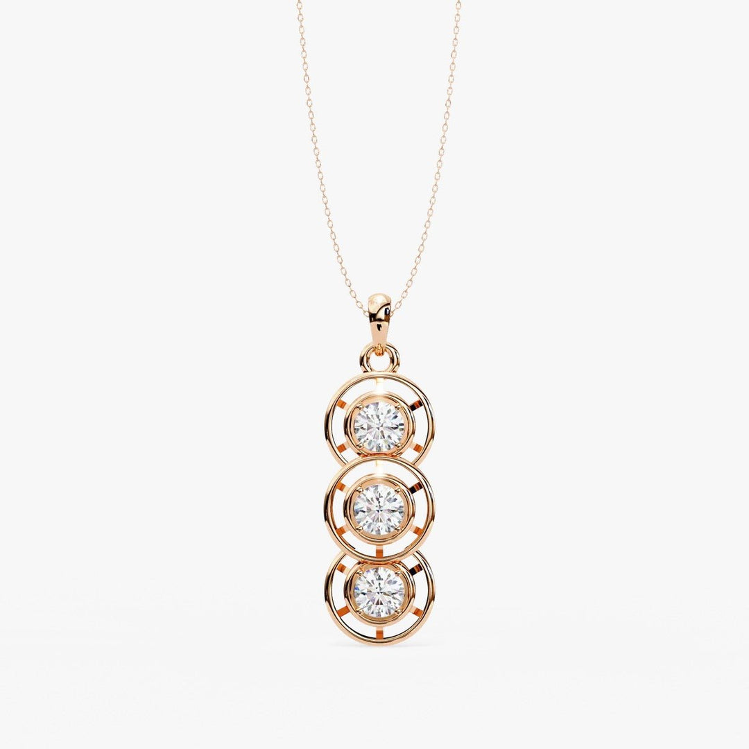 Diamond By Tilesh Trinity Radiance Pendant – Grace in Every Circle - Suspire
