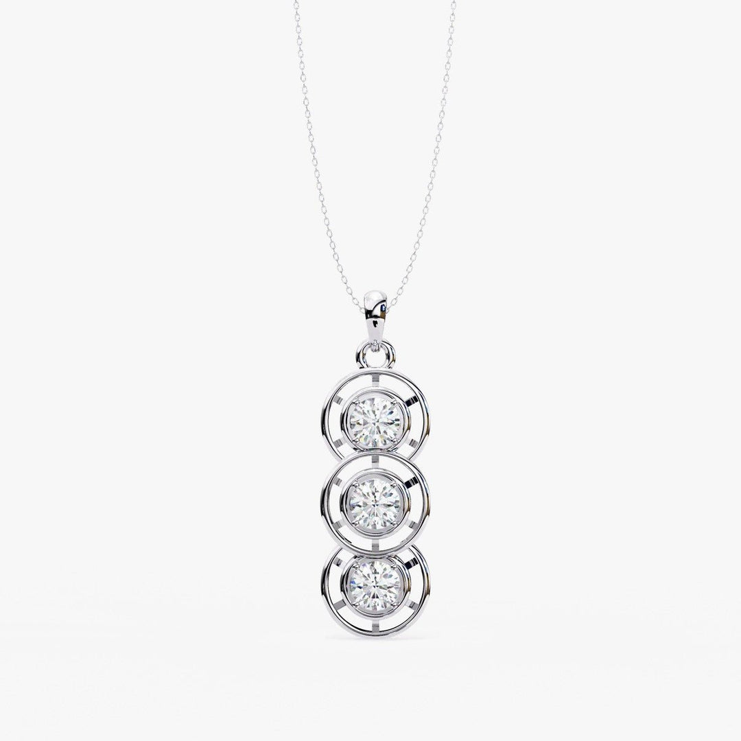 Diamond By Tilesh Trinity Radiance Pendant – Grace in Every Circle - Suspire