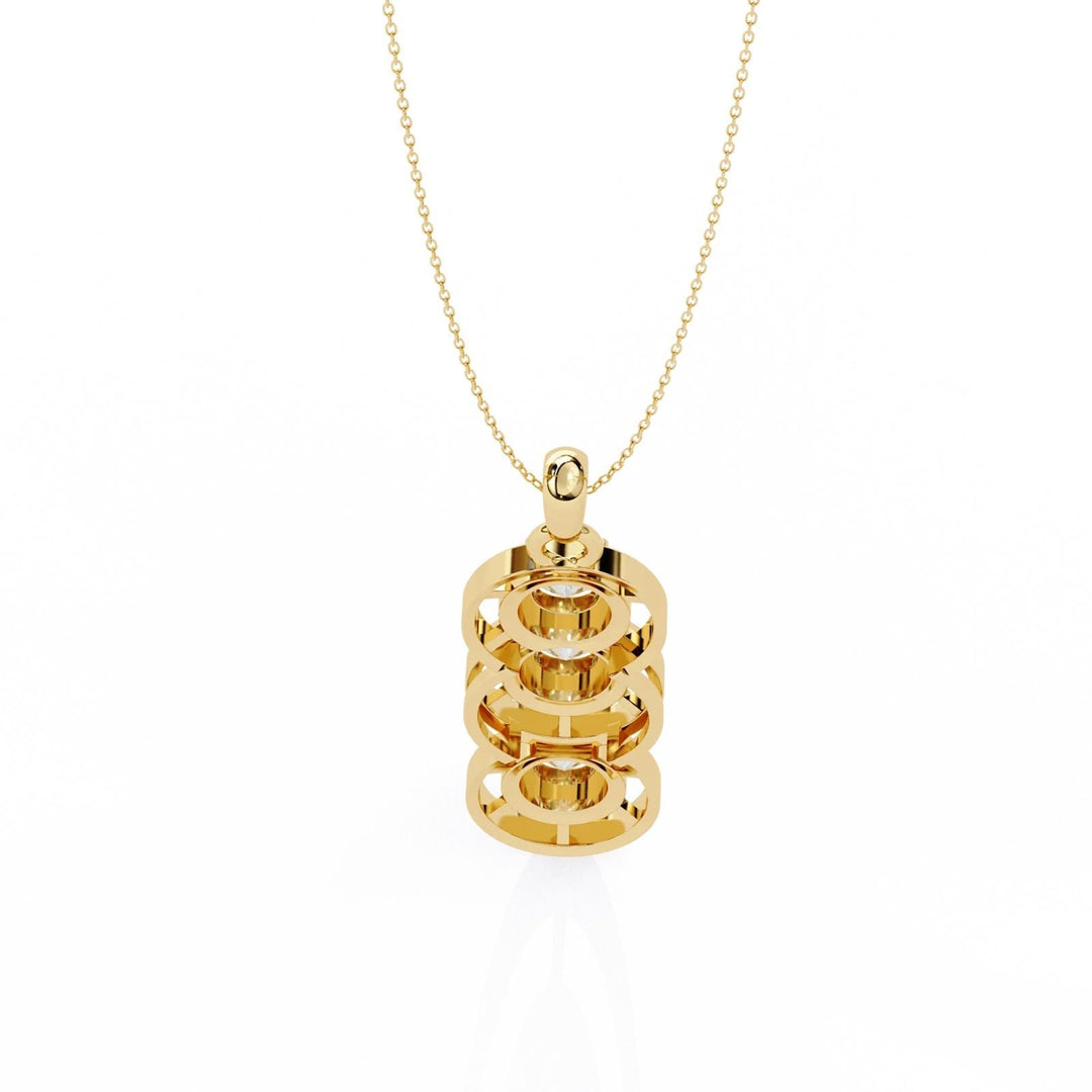Diamond By Tilesh Trinity Radiance Pendant – Grace in Every Circle - Suspire