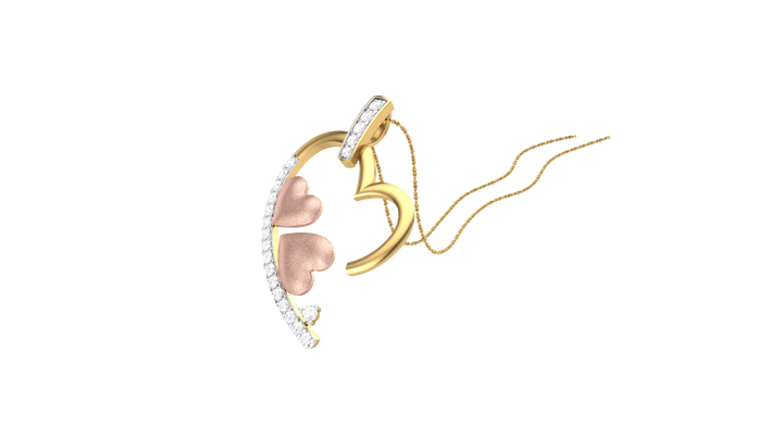 Diamond By Tilesh Twin Hearts Diamond Pendant – Love and Locked - Suspire