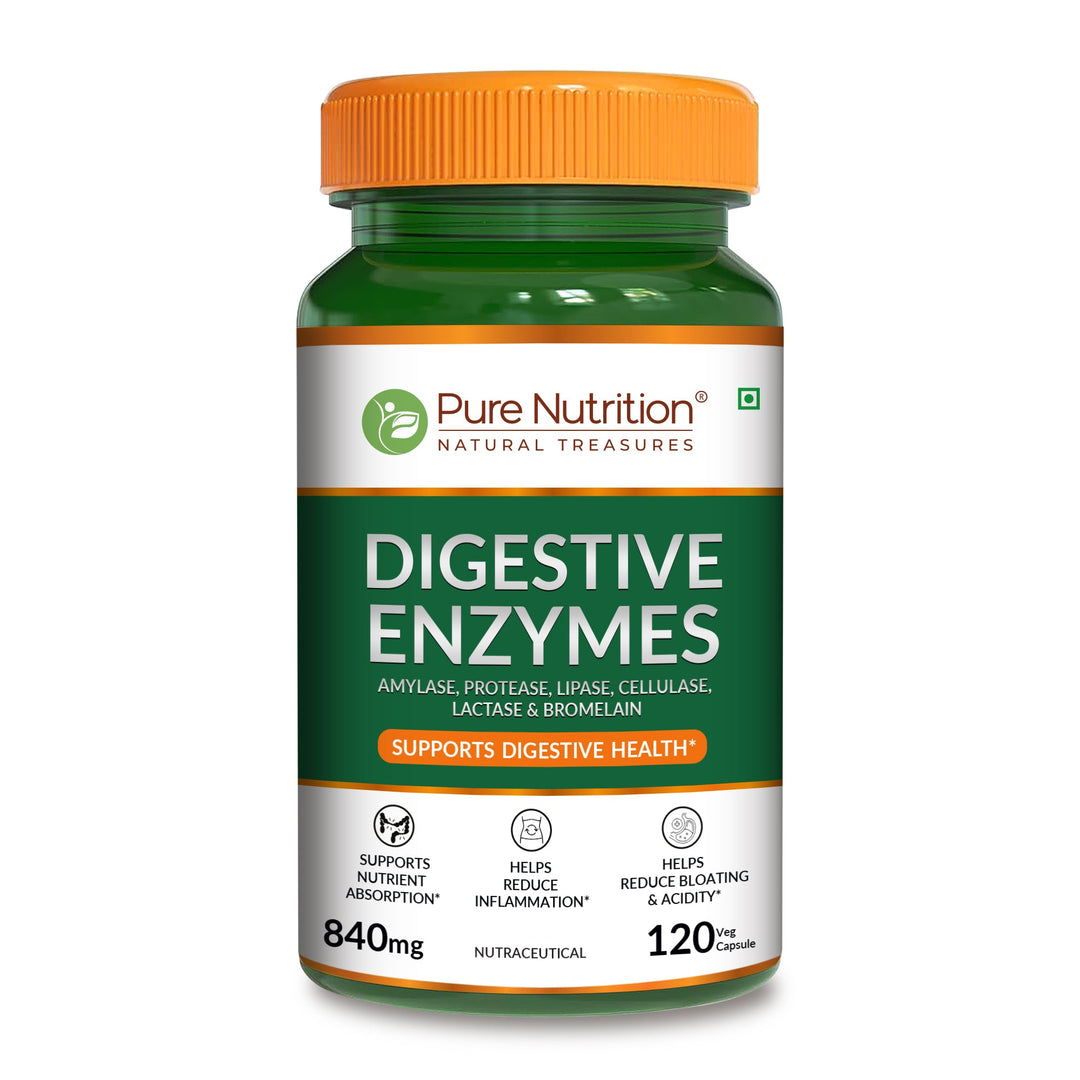 Digestive Enzymes with Bromelain Plant-Based | Probiotics & Herbs | 60 Caps | 120 Caps