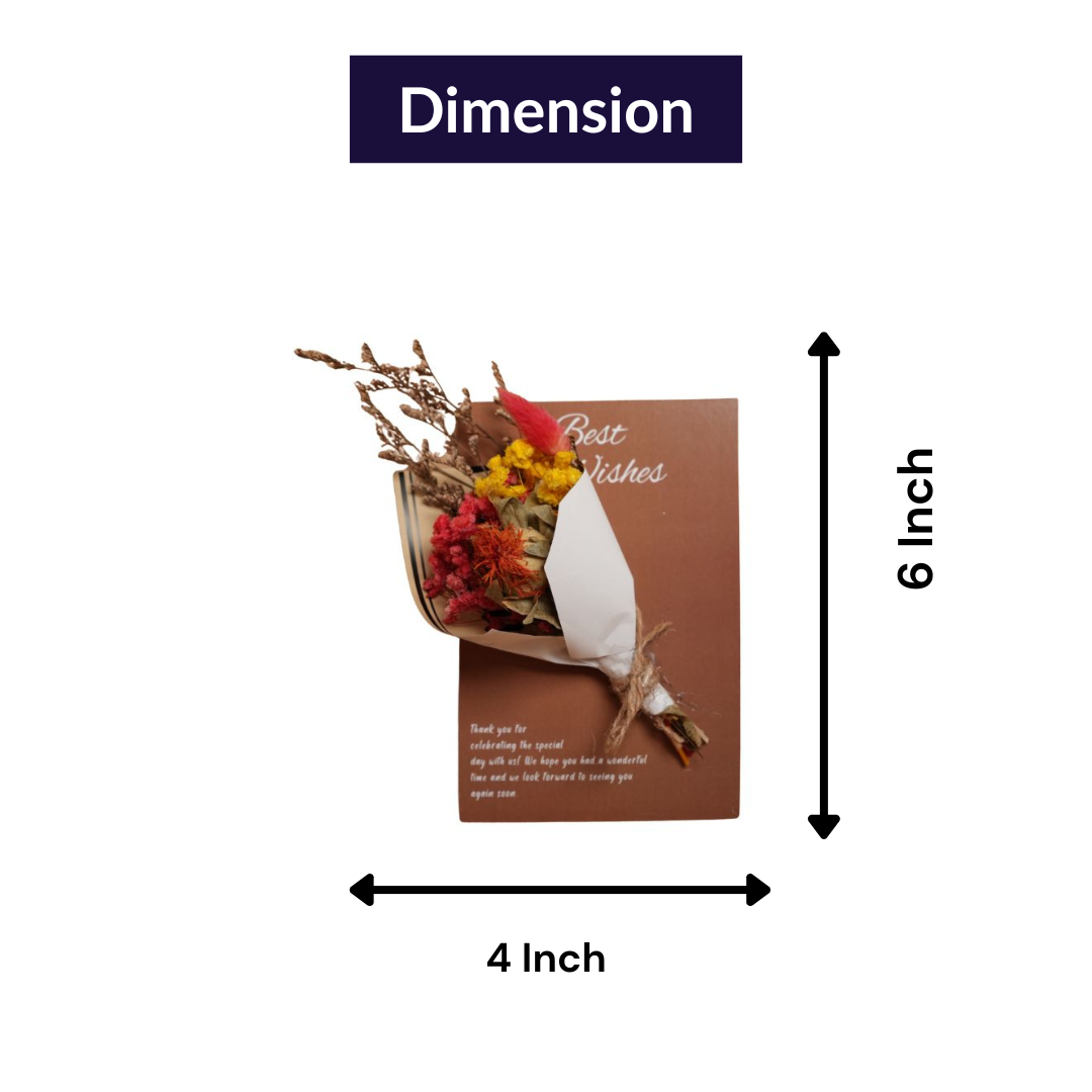 everlasting flowers greeting card set with dried flowers