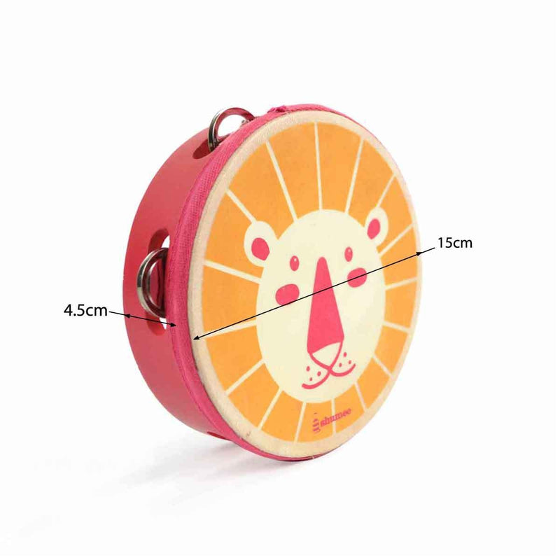 Shumee Wooden Lion Tambourine