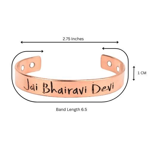 Bamboology Trends Jai Bhairavi Devi Pure Copper Healing Kada – Unisex Magnetic Energy Bracelet