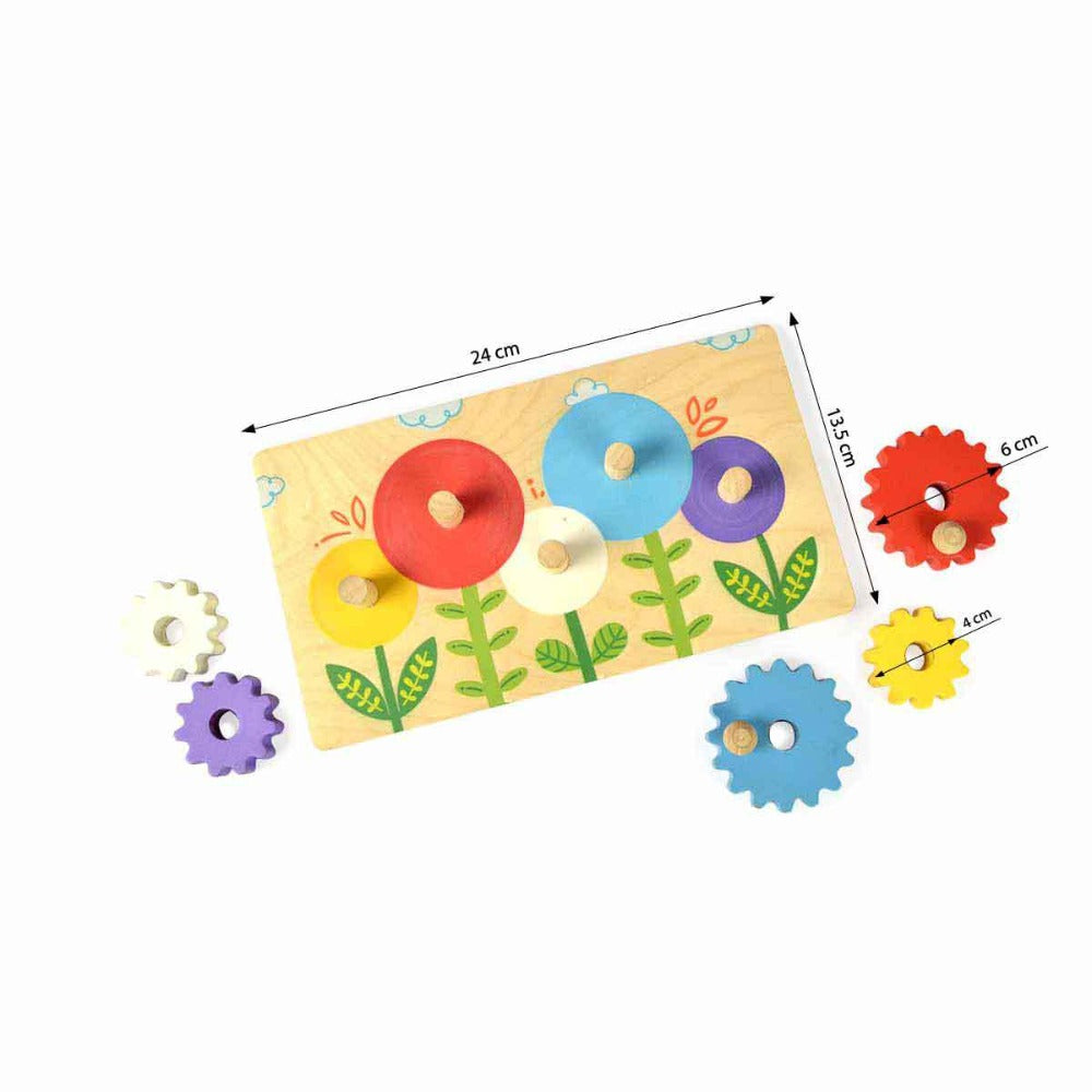 Shumee Flower Garden Wooden Gear Toy