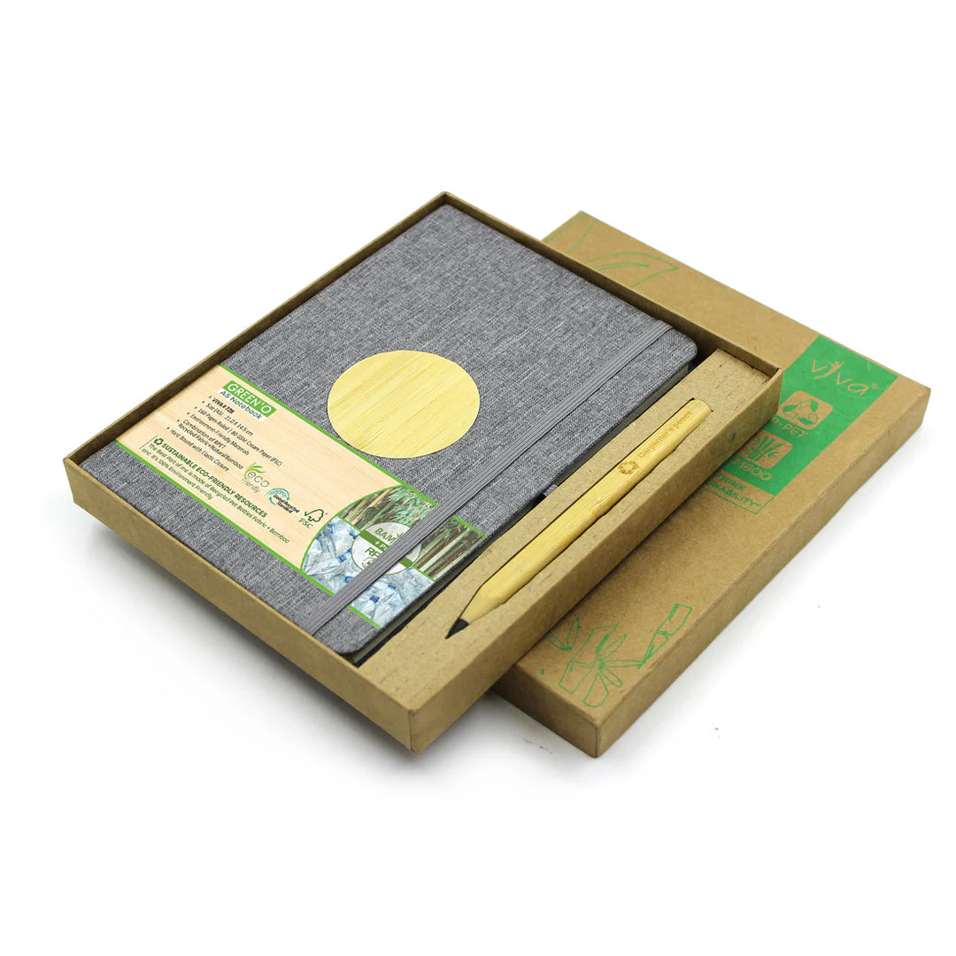 Viva Global GREEN’O-NP - 2 pc Set (A5 Notebook + Everlasting Pencil)