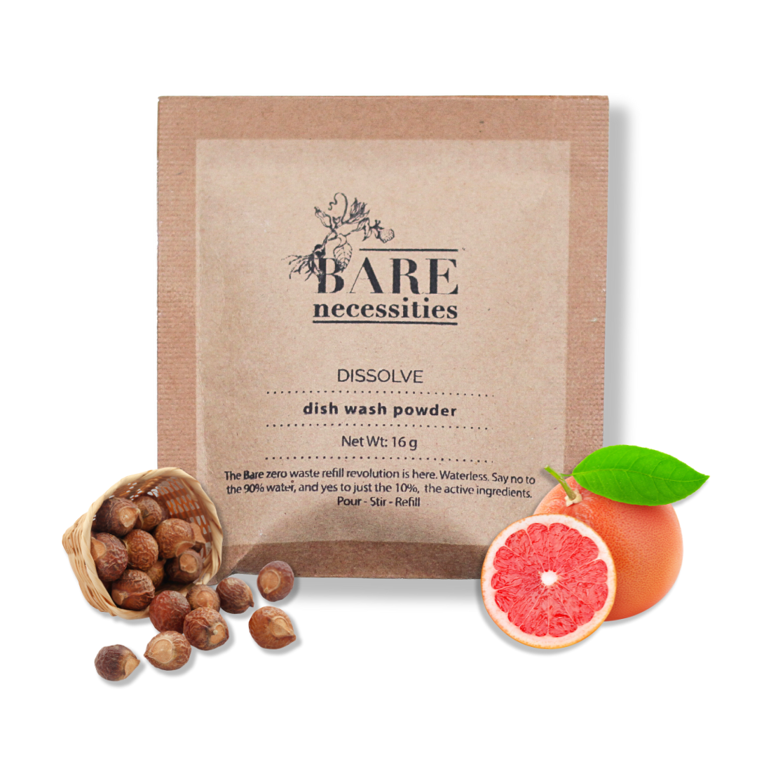 Bare Necessities Dishwash | powder to liquid format | 1 packet makes 250ml | pack of 2