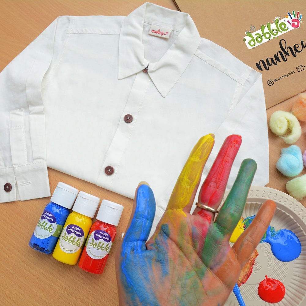 DIY Holi Shirt Kit for Toddlers - White - Suspire