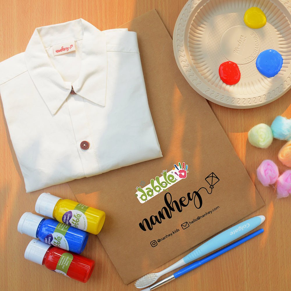 DIY Holi Shirt Kit for Toddlers - White - Suspire