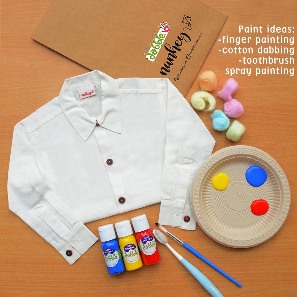 DIY Holi Shirt Kit for Toddlers - Yellow - Suspire