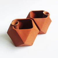 D'MOND-1 Terracotta Planter with Deep Root Watering System