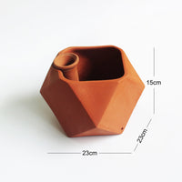 D'MOND-1 Terracotta Planter with Deep Root Watering System