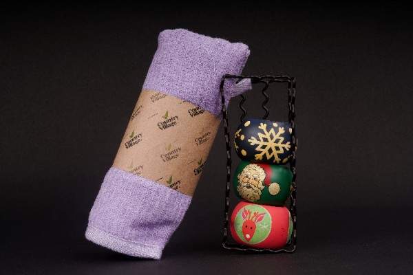 Country Village- Lovely Towel | Bath Warp & Hair Wrap Towel - Bamboo & Organic Cotton Towel