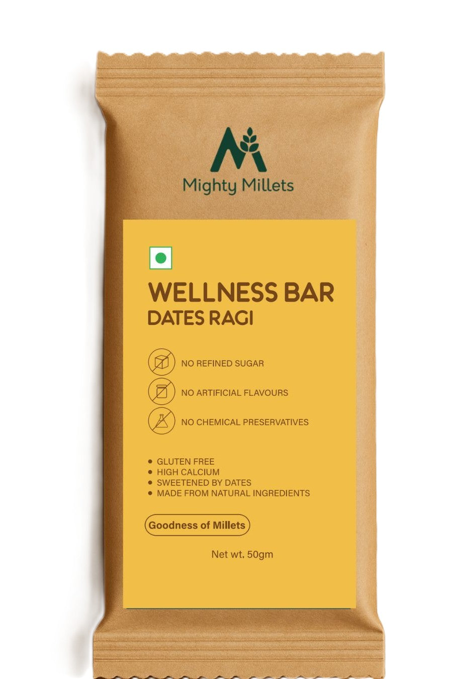 Mighty Millets Dates Ragi bars (Pack of 10)