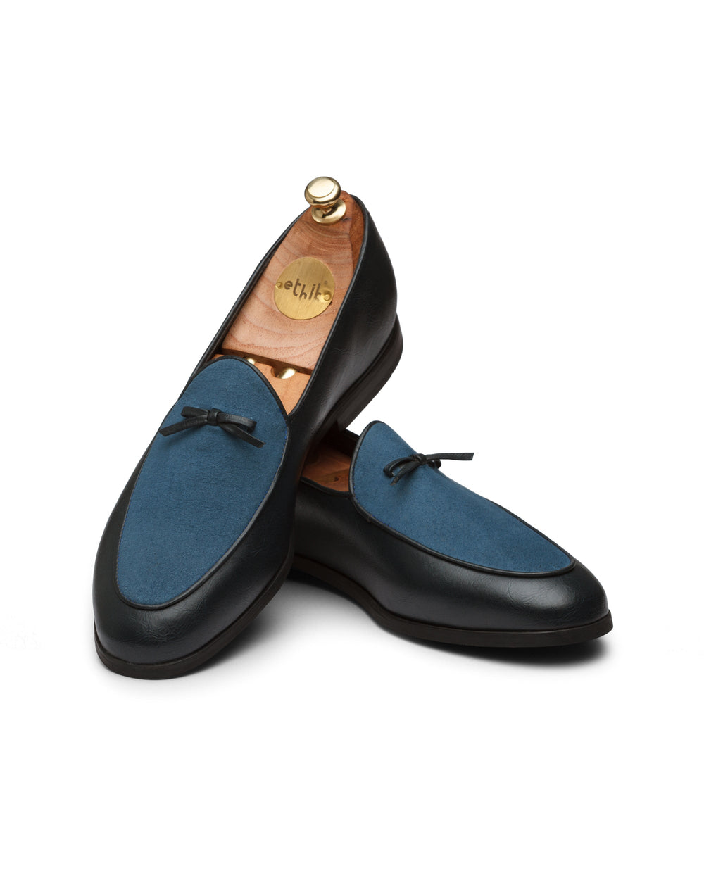 Ethik Drumroll Blue & Light Blue Loafers | Vegan Leather