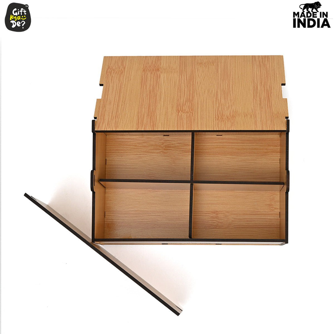 Gift Kya De Wooden Dry Fruit Box (Empty Box) | Festive Box