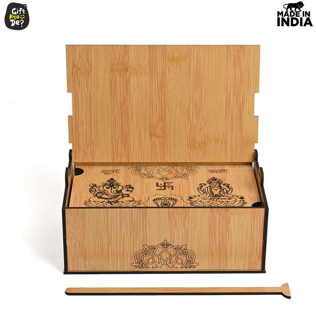 Gift Kya De Wooden Dry Fruit Box (Empty Box) | Festive Box