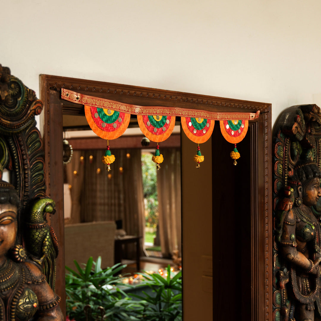 Satrangi Handcrafted Bamboo Marigold Toran
