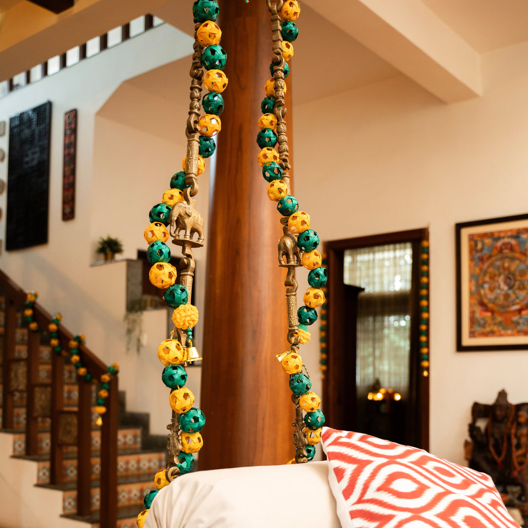 Bageecha Handcrafted Bamboo Door Hanging for Decor - set of 2