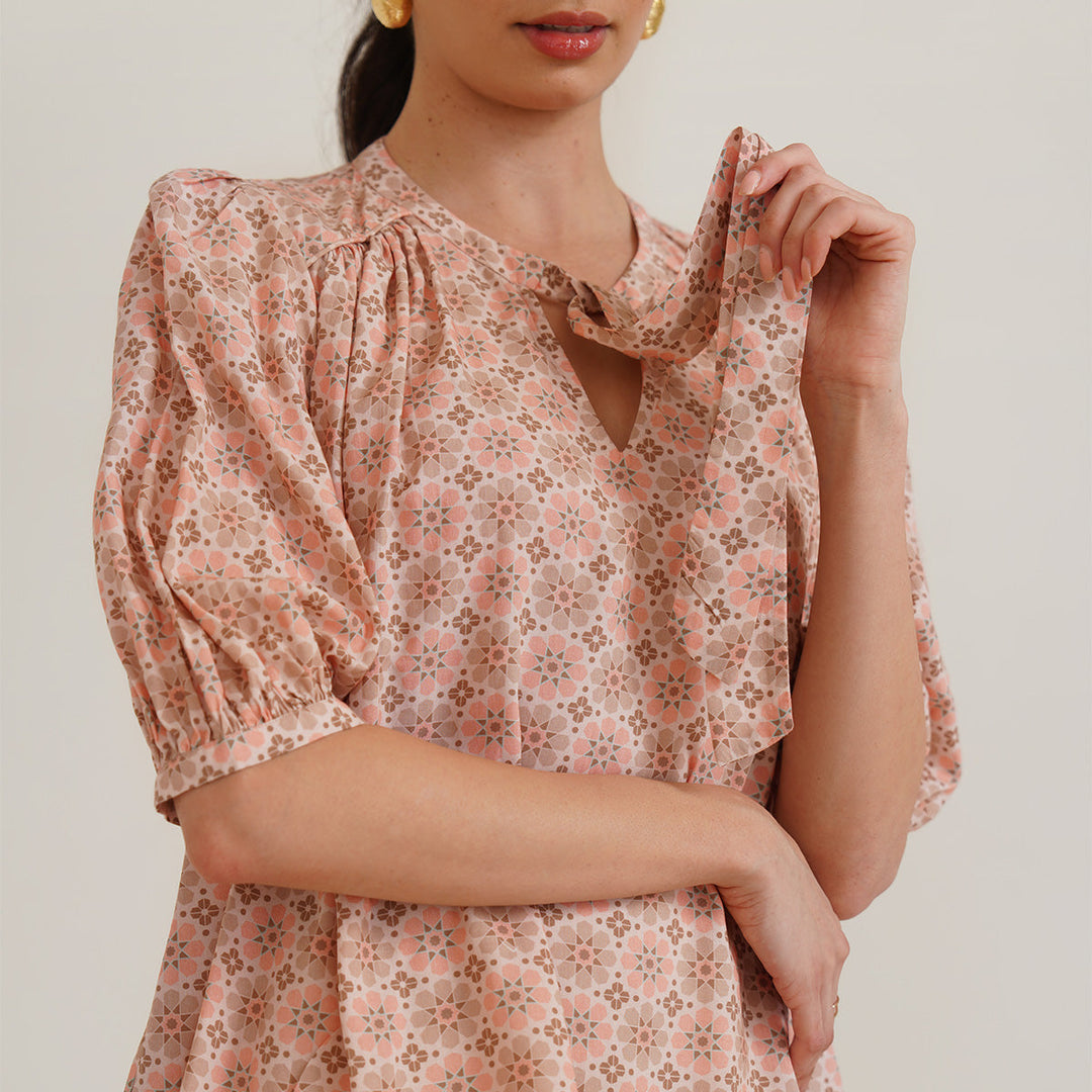 B77 Poppy Organic Bamboo Printed Pink Women&