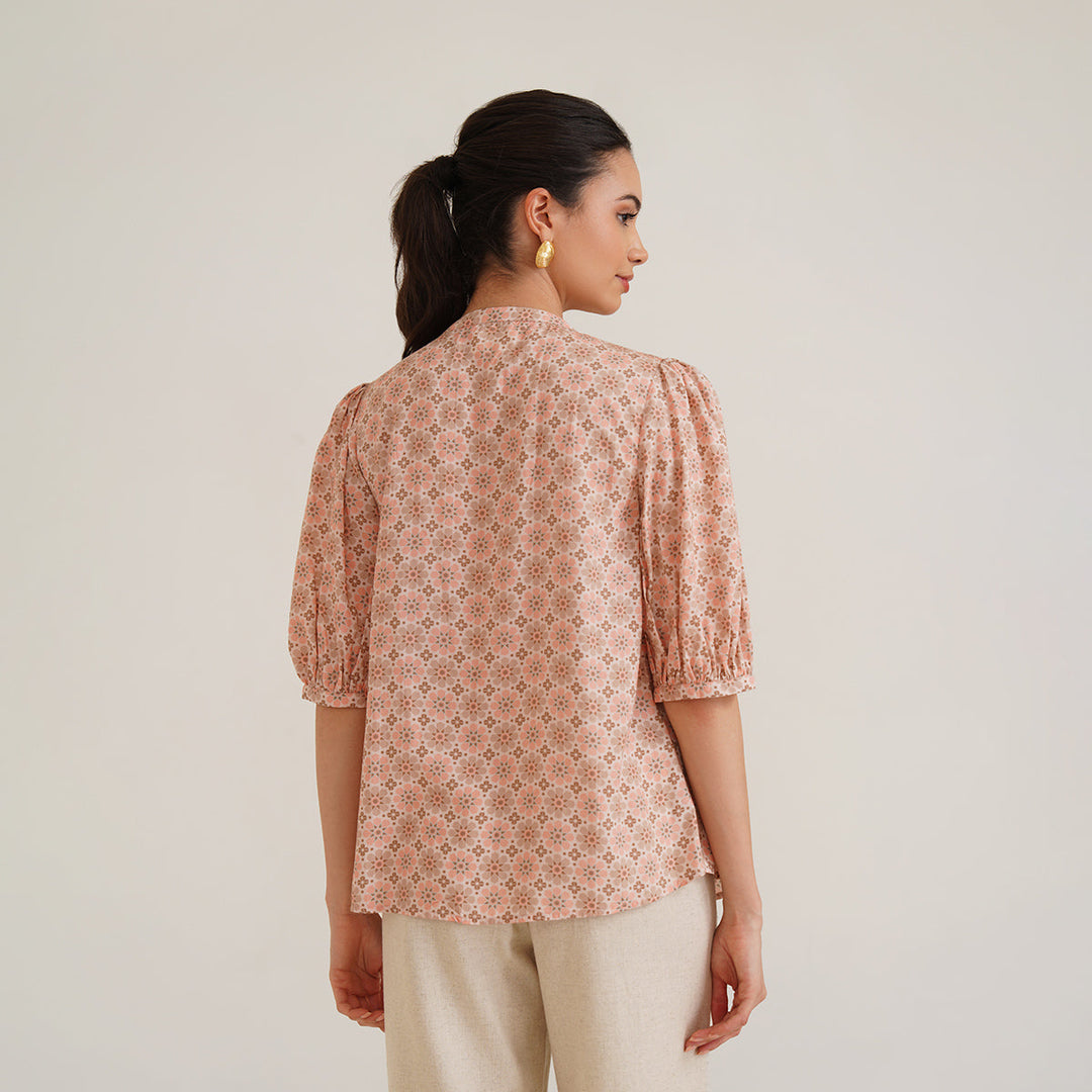 B77 Poppy Organic Bamboo Printed Pink Women&