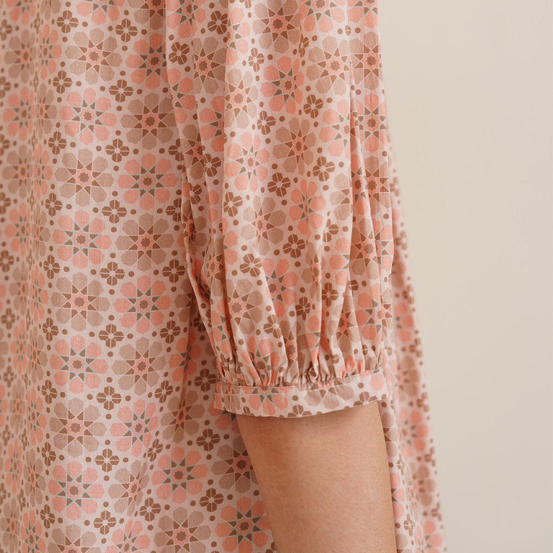 B77 Poppy Organic Bamboo Printed Pink Women&