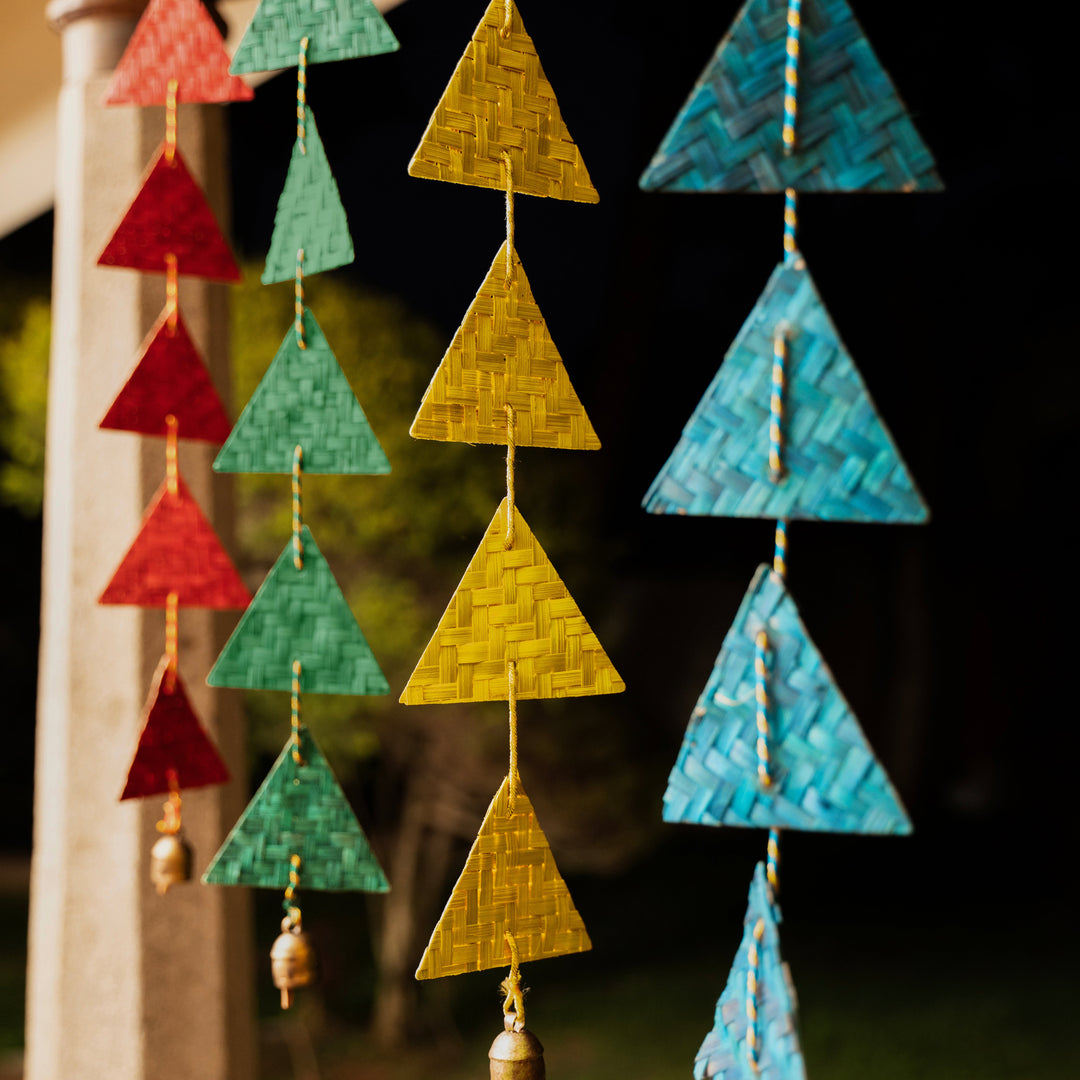 Rangeela Handcrafted Bamboo Door Hanging for Decor  - set of 2