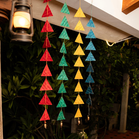 Rangeela Handcrafted Bamboo Door Hanging for Decor  - set of 2