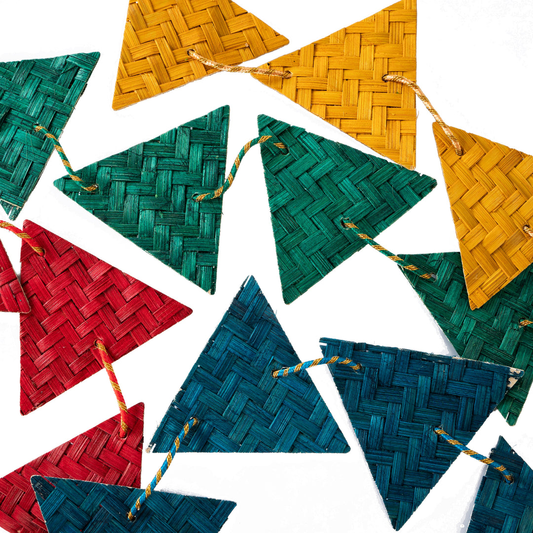 Rangeela Handcrafted Bamboo Door Hanging for Decor  - set of 2