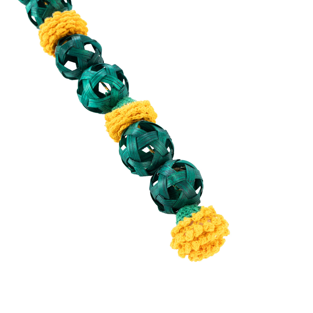 Marigold Handcrafted Bamboo Door Hanging for Decor  - set of 2