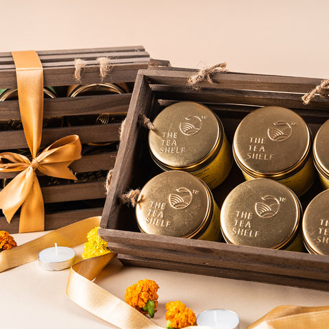 The Tea Shelf Chestnut Tea Gift Box | Pack of 6 | 30 Grams Each